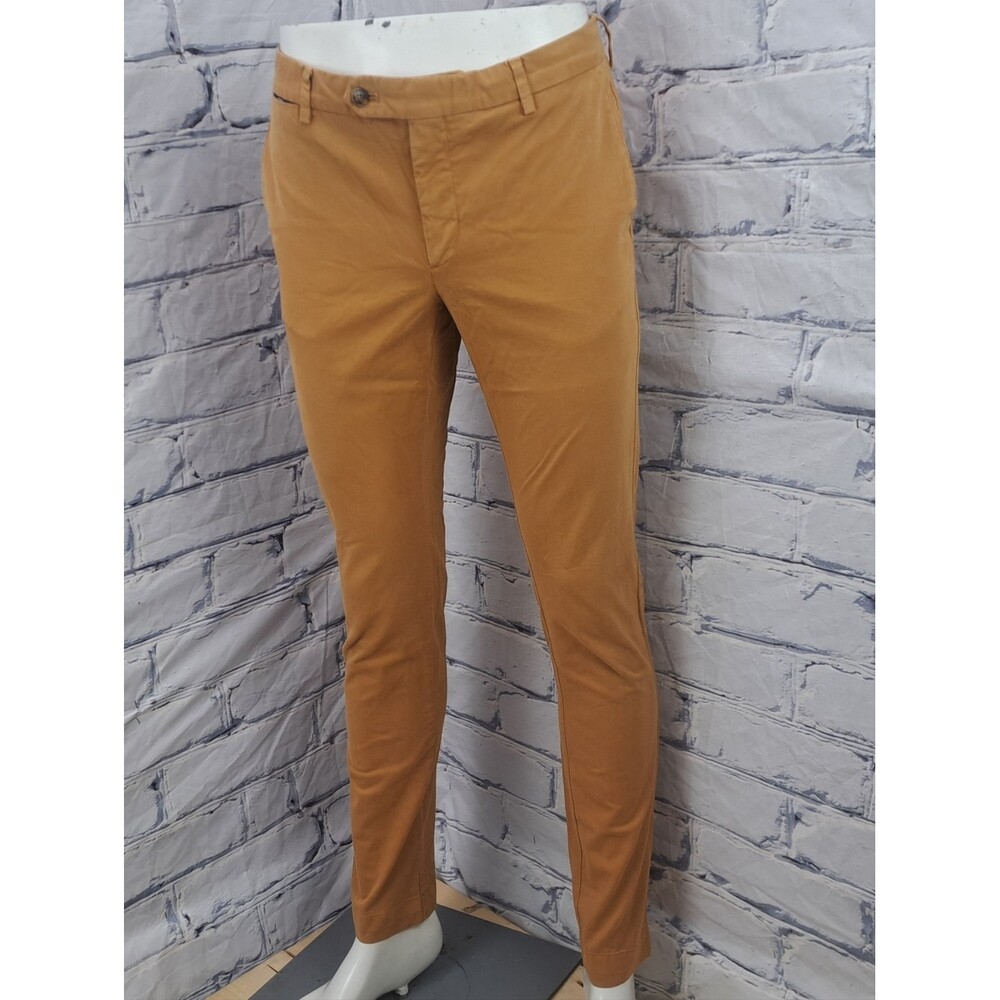 Hackett London Kensington Slim Fit Chino Pants in Mustard 30R Actual 32x31.5